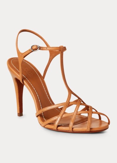 Women's Polo Ralph Lauren Freida Leather Sandals | 405182MPO